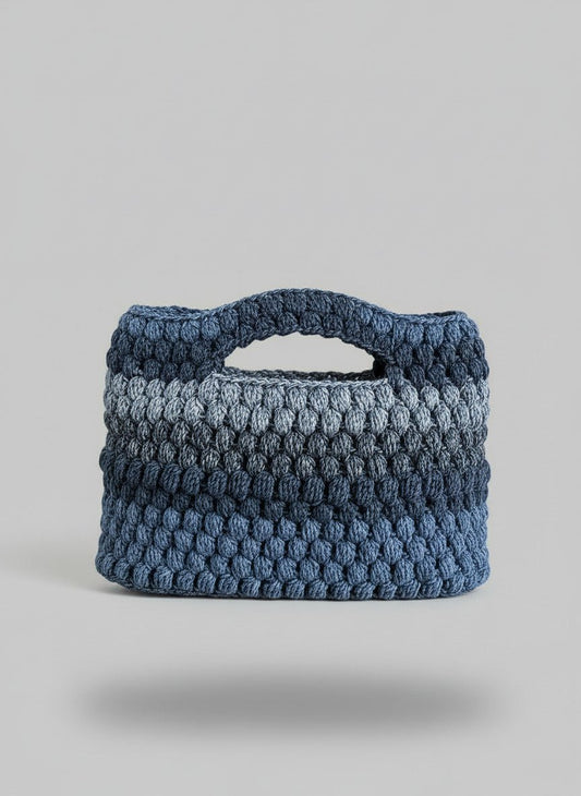 Bolso Inés Crochet Azul Noche | Hecho a Mano artesano ISSI - Issi Crochet