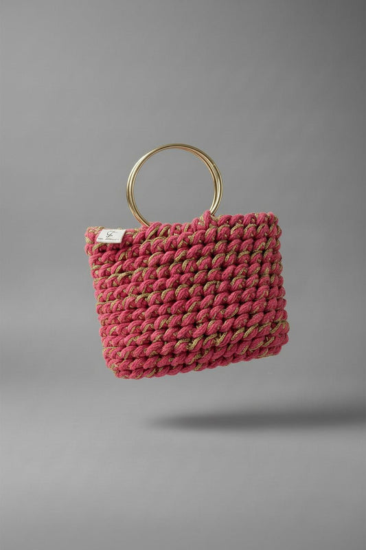 Bolso Sabina Velvet Dorado | Hecho a Mano artesano ISSI - Issi Crochet