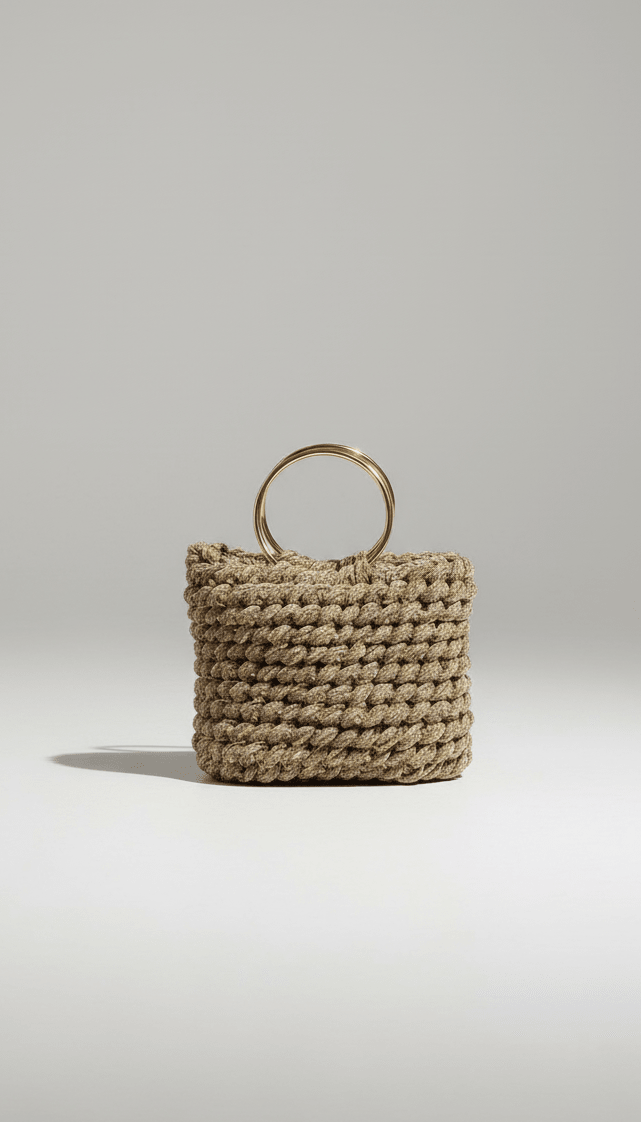 Bolso Sabina Velvet Dorado | Hecho a Mano artesano ISSI - Issi Crochet