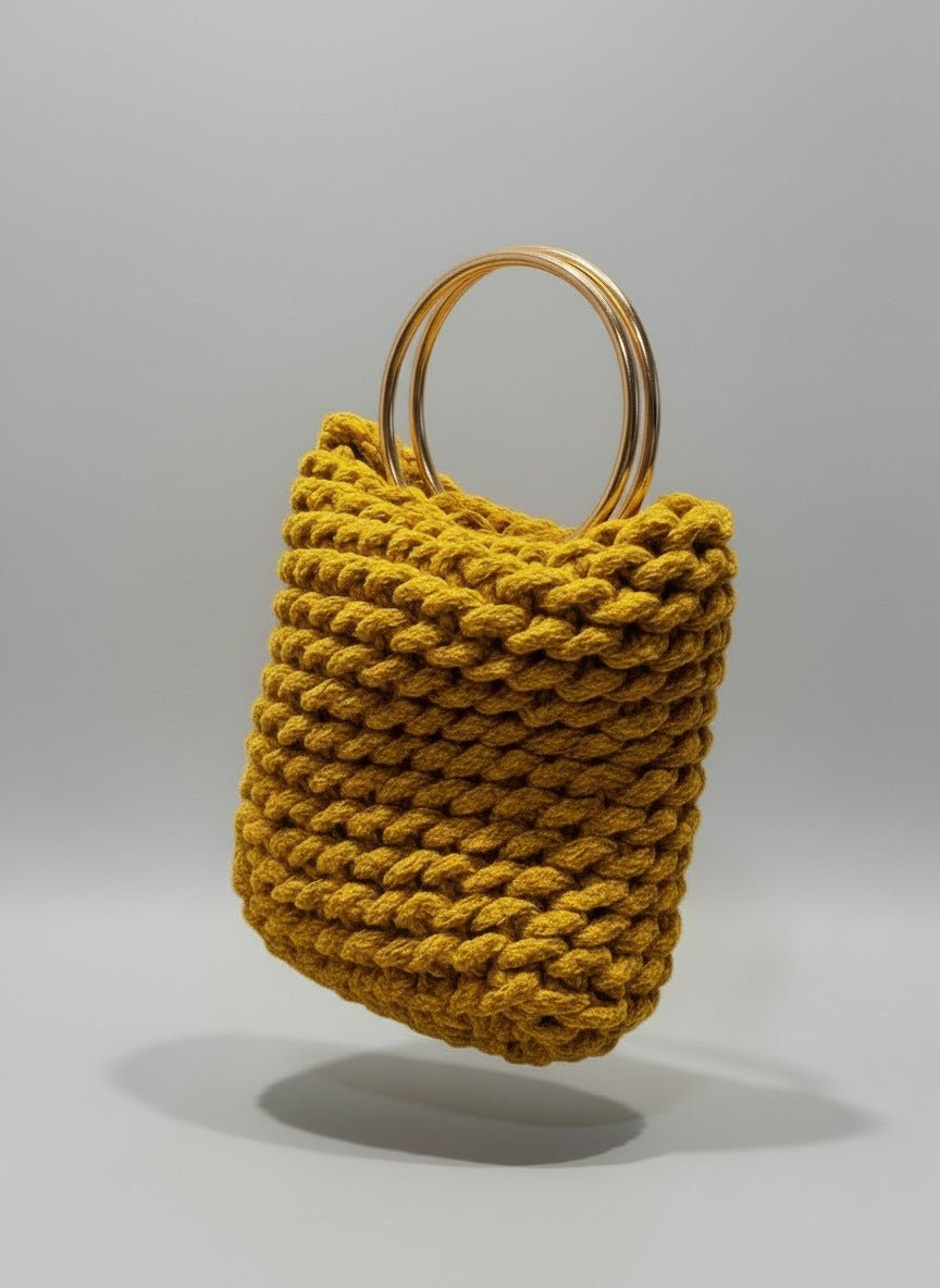 Bolso Sabina Velvet Mostaza | Hecho a Mano artesano ISSI - Issi Crochet