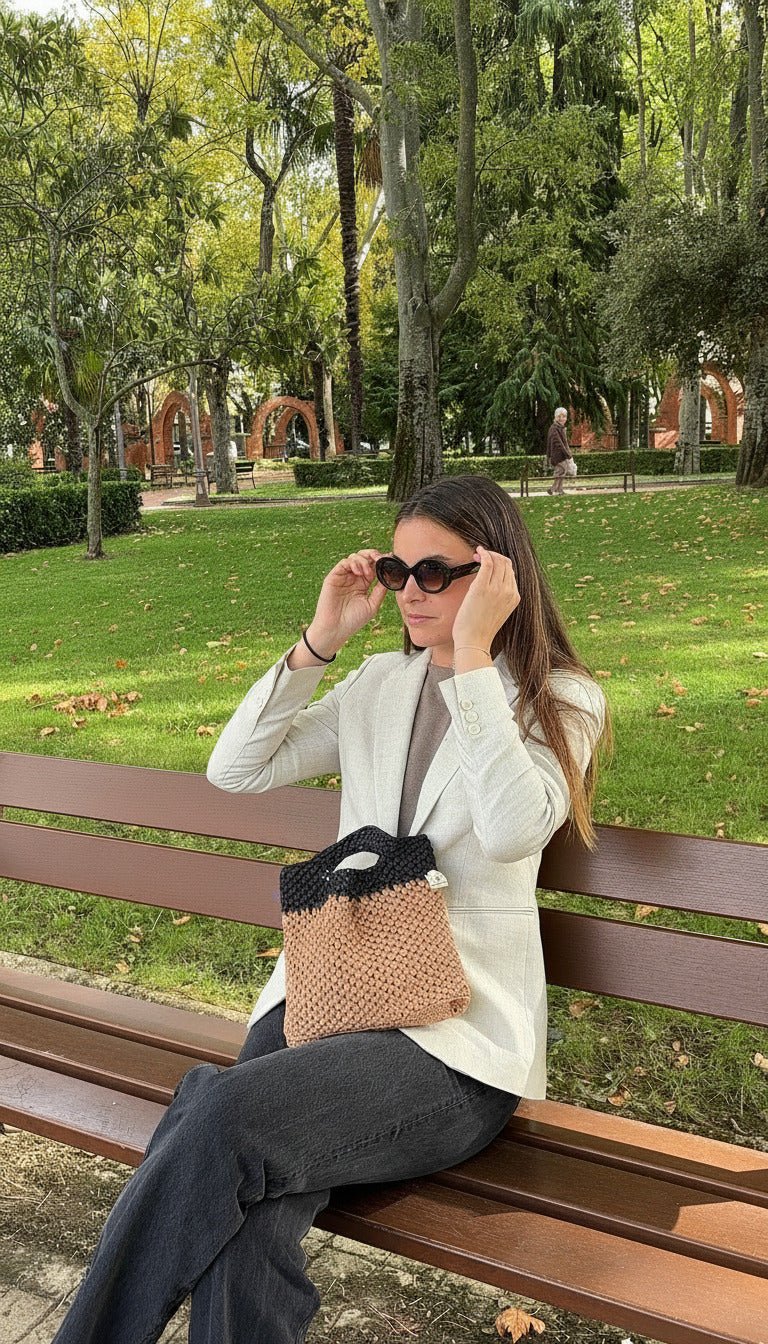 Bolso Rafia Crochet | Hecho a Mano artesano ISSI - Issi Crochet