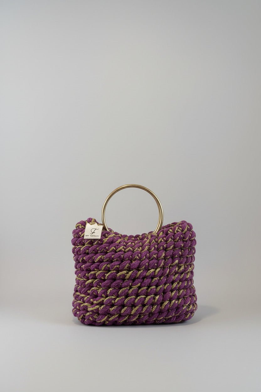 Bolso Sabina Velvet Dorado | Hecho a Mano artesano ISSI - Issi Crochet