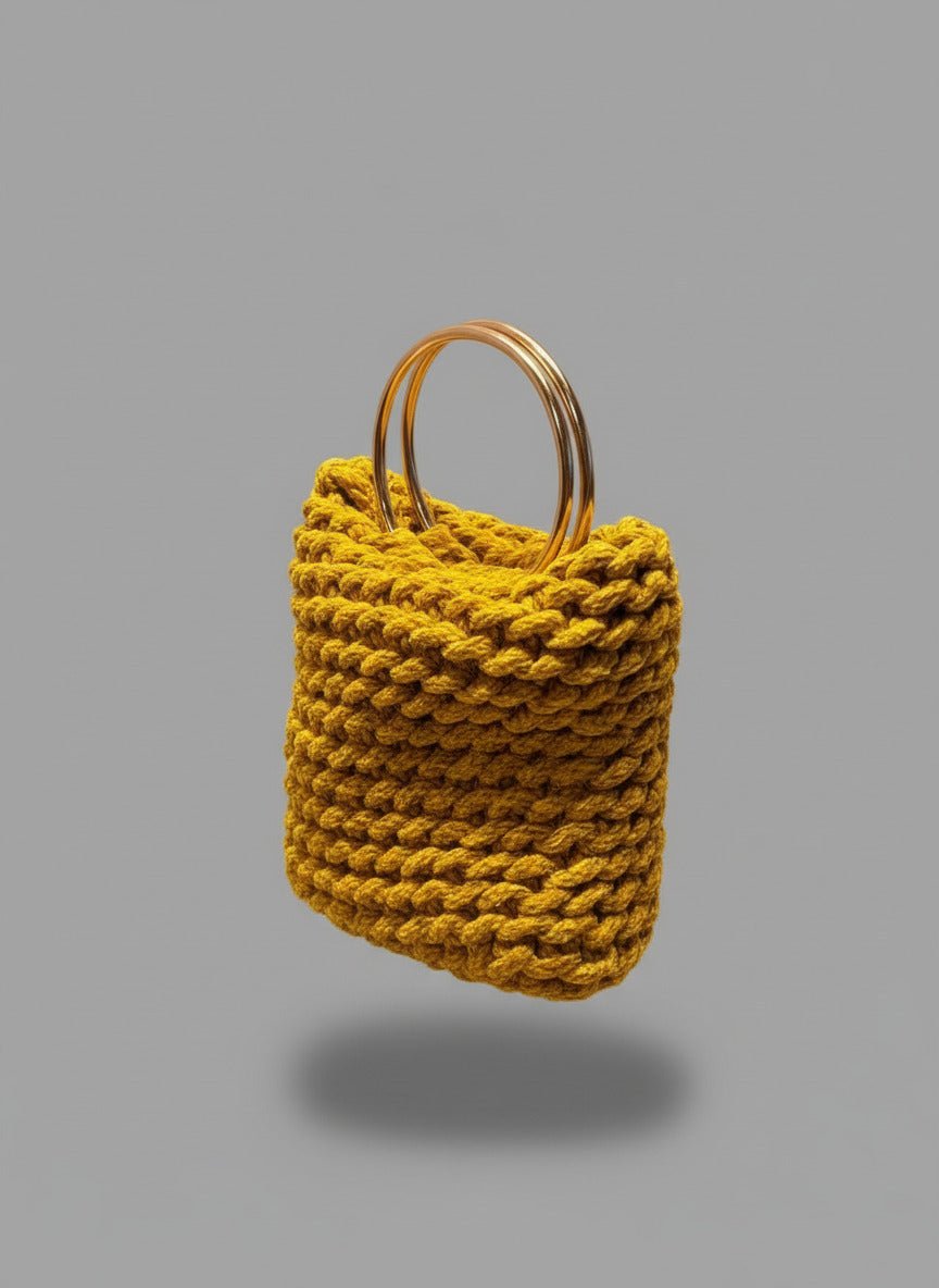 Bolso Sabina Velvet Mostaza | Hecho a Mano artesano ISSI - Issi Crochet