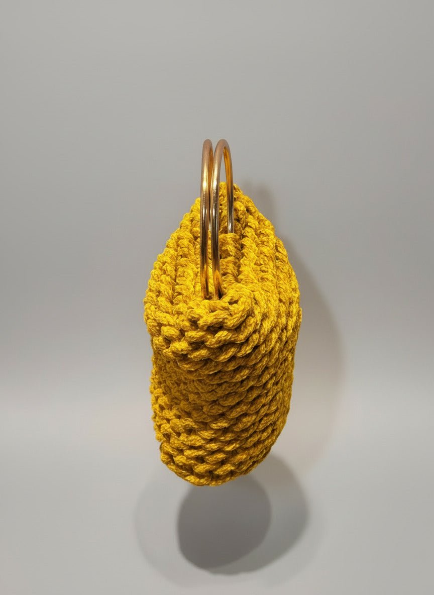 Bolso Sabina Velvet Mostaza | Hecho a Mano artesano ISSI - Issi Crochet